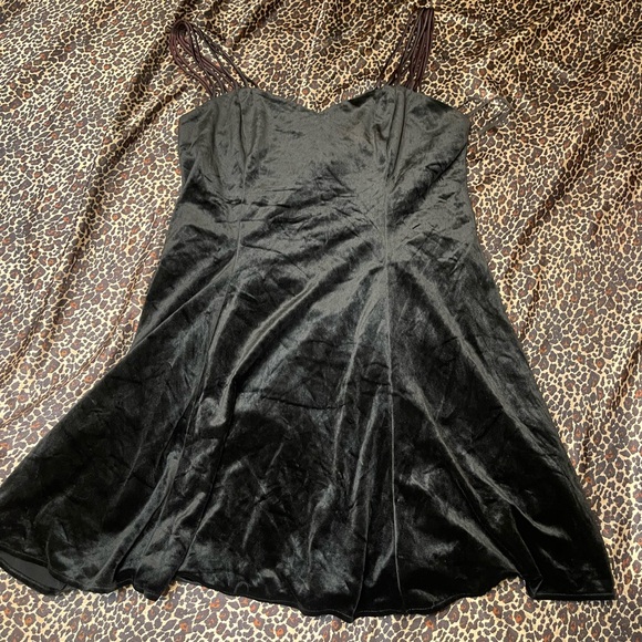Vintage D.B.Y. Crushed Velvet Mini Dress - Picture 2 of 16